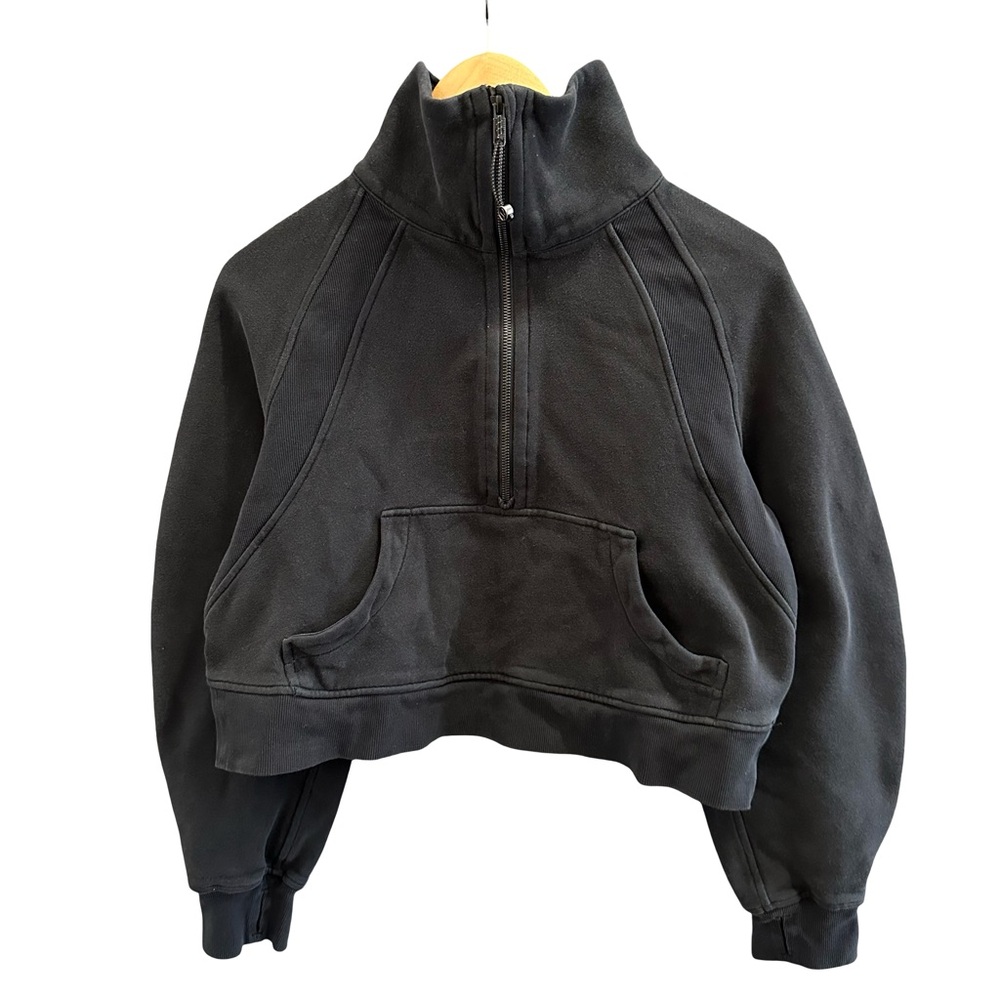 Lululemon Athletica Black Cropped Half-Zip Sweater Women’s Size XS/S